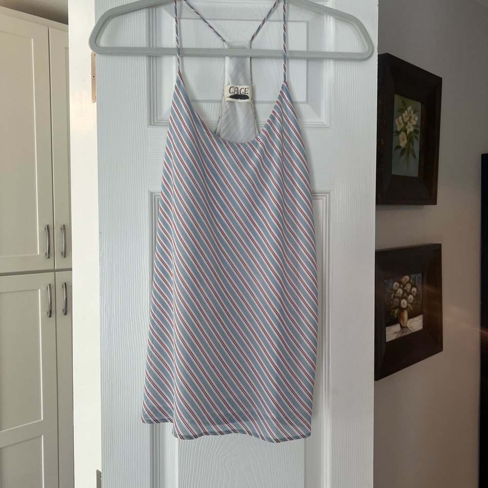 Women's Striped Tank Top - Blue and Red